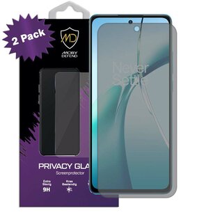 2-Pack MobyDefend OnePlus Nord CE 4 Lite Screenprotectors - Matte Privacy Glass Screensavers