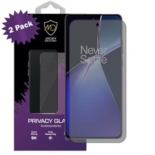 2-Pack MobyDefend OnePlus Nord CE 4 Screenprotectors - Matte Privacy Glass Screensavers