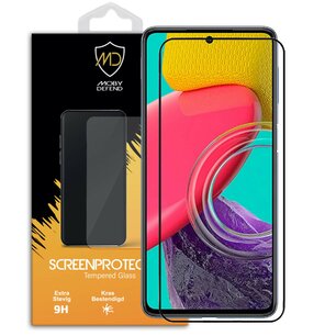 Samsung Galaxy M53 Screenprotector - MobyDefend Screensaver Met Zwarte Randen - Gehard Glas