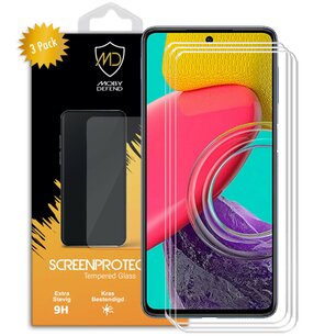 3-Pack Samsung Galaxy M53 Screenprotectors - MobyDefend Case-Friendly Screensavers - Gehard Glas