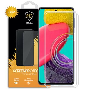 2-Pack Samsung Galaxy M53 Screenprotectors - MobyDefend Case-Friendly Screensavers - Gehard Glas