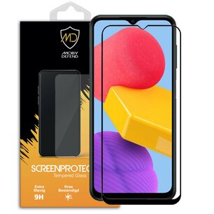 Samsung Galaxy M13 / M23 Screenprotector - MobyDefend Screensaver Met Zwarte Randen - Gehard Glas