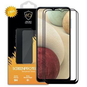 2-Pack Samsung Galaxy A12 / M12 Screenprotectors - MobyDefend Screensavers Met Zwarte Randen - Gehard Glas