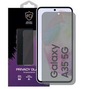 MobyDefend Samsung Galaxy A35 Screenprotector - Matte Privacy Glass Screensaver