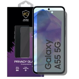 MobyDefend Samsung Galaxy A55 Screenprotector - HD Privacy Glass Screensaver