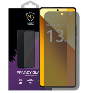 MobyDefend Xiaomi Redmi Note 13 5G Screenprotector - HD Privacy Glass Screensaver