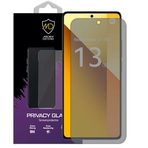 MobyDefend Xiaomi Redmi Note 13 5G Screenprotector - Matte Privacy Glass Screensaver