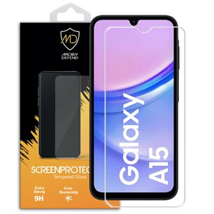 Samsung Galaxy A15 Screenprotector - MobyDefend Case-Friendly Screensaver - Gehard Glas