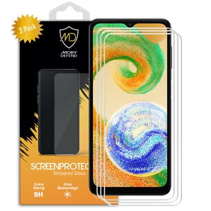 3-Pack Samsung Galaxy A04s Screenprotectors - MobyDefend Case-Friendly Screensaver - Gehard Glas