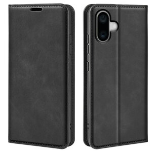 iPhone 16 Hoesje - Luxe Wallet Bookcase (Magnetische Sluiting) - Zwart