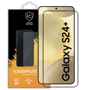 Samsung Galaxy S24 Plus (S24+) Screenprotector - MobyDefend Screensaver Met Zwarte Randen - Gehard Glas