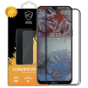 2-Pack Nokia G10 / Nokia G20 Screenprotectors - MobyDefend Screensaver Met Zwarte Randen - Gehard Glas