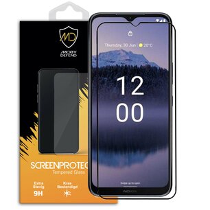 Nokia G11 Plus Screenprotector - MobyDefend Screensaver Met Zwarte Randen - Gehard Glas