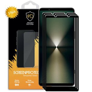 3-Pack Sony Xperia 1 VI Screenprotectors - MobyDefend Screensaver Met Zwarte Randen - Gehard Glas