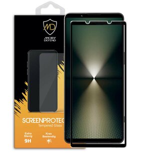 Sony Xperia 1 VI Screenprotector - MobyDefend Screensaver Met Zwarte Randen - Gehard Glas