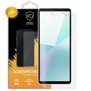 3-Pack Sony Xperia 10 VI Screenprotectors - MobyDefend Case-Friendly Screensaver - Gehard Glas