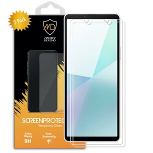 2-Pack Sony Xperia 10 VI Screenprotectors - MobyDefend Case-Friendly Screensaver - Gehard Glas