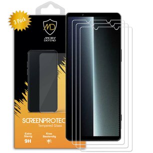 3-Pack Sony Xperia 1 V Screenprotectors - MobyDefend Case-Friendly Screensaver - Gehard Glas