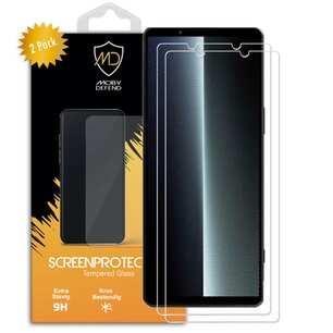 2-Pack Sony Xperia 1 V Screenprotectors - MobyDefend Case-Friendly Screensaver - Gehard Glas