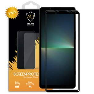 2-Pack Sony Xperia 5 V Screenprotectors - MobyDefend Screensaver Met Zwarte Randen - Gehard Glas