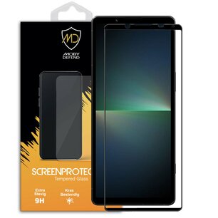 Sony Xperia 5 V Screenprotector - MobyDefend Screensaver Met Zwarte Randen - Gehard Glas