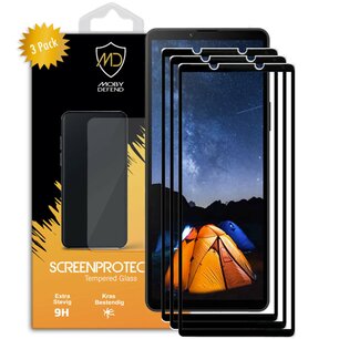 3-Pack Sony Xperia 10 V Screenprotectors - MobyDefend Screensaver Met Zwarte Randen - Gehard Glas