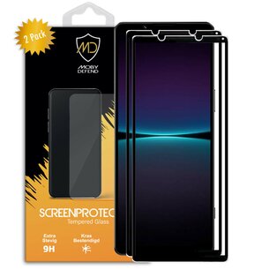 2-Pack Sony Xperia 1 IV screenprotectors - MobyDefend Screensaver Met Zwarte Randen - Gehard Glas