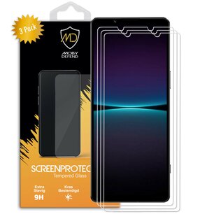 3-Pack Sony Xperia 1 IV Screenprotectors - MobyDefend Case-Friendly Screensaver - Gehard Glas