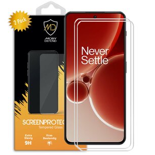 2-Pack OnePlus Nord 3 Screenprotectors - MobyDefend Case-Friendly Screensavers - Gehard Glas