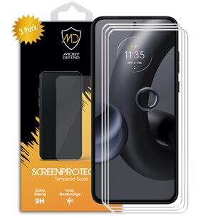 3-Pack Motorola Edge 30 Neo Screenprotectors - MobyDefend Case-Friendly Screensaver - Gehard Glas