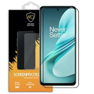 OnePlus Nord N30 SE Screenprotector - MobyDefend Screensaver Met Zwarte Randen - Gehard Glas