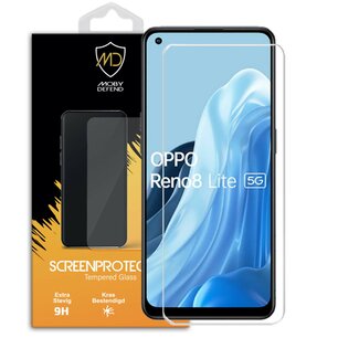 Oppo Reno8 Lite Screenprotector - MobyDefend Case-Friendly Screensaver - Gehard Glas