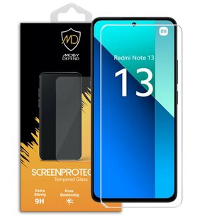 Xiaomi Redmi Note 13 4G Screenprotector - MobyDefend Case-Friendly Screensaver - Gehard Glas