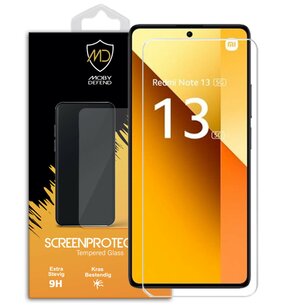 Xiaomi Redmi Note 13 5G Screenprotector - MobyDefend Case-Friendly Screensaver - Gehard Glas