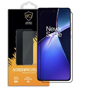 OnePlus Nord CE 4 Screenprotector - MobyDefend Screensaver Met Zwarte Randen - Gehard Glas