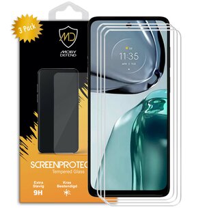 3-Pack Motorola Moto G62 Screenprotectors - MobyDefend Case-Friendly Screensaver - Gehard Glas