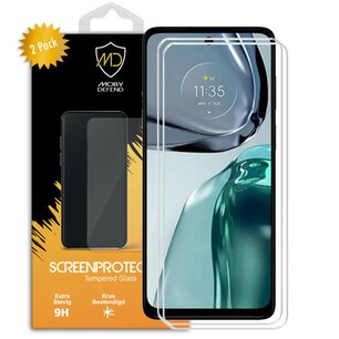 2-Pack Motorola Moto G62 Screenprotectors - MobyDefend Case-Friendly Screensaver - Gehard Glas