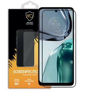 Motorola Moto G62 Screenprotector - MobyDefend Screensaver Met Zwarte Randen - Gehard Glas