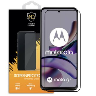 Motorola Moto G13 / G23 / G53 Screenprotector - MobyDefend Screensaver Met Zwarte Randen - Gehard Glas