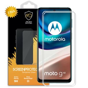 2-Pack Motorola Moto G42 Screenprotectors - MobyDefend Case-Friendly Screensaver - Gehard Glas