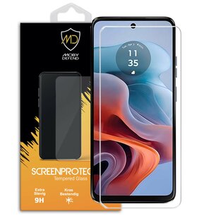 Motorola Moto G34 Screenprotector - MobyDefend Case-Friendly Screensaver - Gehard Glas