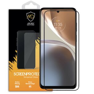 Motorola Moto G32 Screenprotector - MobyDefend Screensaver Met Zwarte Randen - Gehard Glas