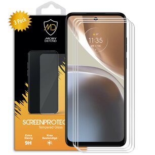 3-Pack Motorola Moto G32 Screenprotectors - MobyDefend Case-Friendly Screensaver - Gehard Glas