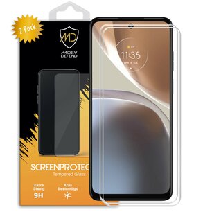 2-Pack Motorola Moto G32 Screenprotectors - MobyDefend Case-Friendly Screensaver - Gehard Glas