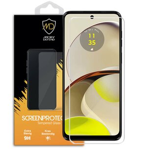 Motorola Moto G14 Screenprotector - MobyDefend Case-Friendly Screensaver - Gehard Glas