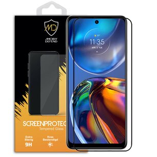 Motorola Moto E32 / E32S Screenprotector - MobyDefend Screensaver Met Zwarte Randen - Gehard Glas