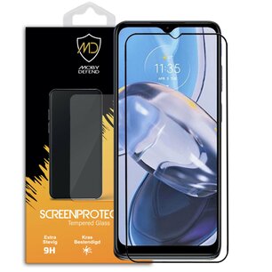 Motorola Moto E22 / E22i Screenprotector - MobyDefend Screensaver Met Zwarte Randen - Gehard Glas