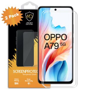 2-Pack Oppo A79 Screenprotectors - MobyDefend Case-Friendly Screensavers - Gehard Glas