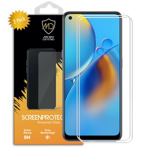 2-Pack Oppo A74 5G Screenprotectors - MobyDefend Case-Friendly Screensavers - Gehard Glas