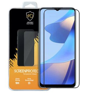 Oppo A16 / A16s / A54s Screenprotector - MobyDefend Screensaver Met Zwarte Randen - Gehard Glas